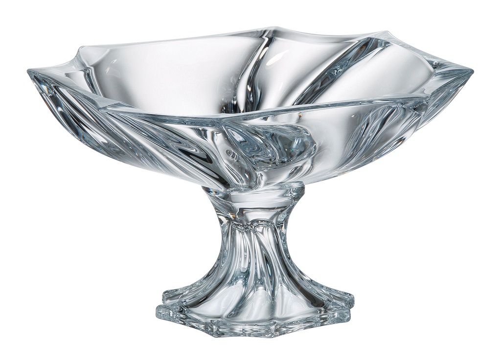 NEPTUNE-0-330 ml-BOWL CON PIE-C CRISTAL DE BOHEMIA