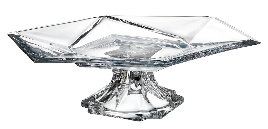 ORIGAMI-0-365 ml-TORTERA CON PIE-C CRISTAL DE BOHEMIA