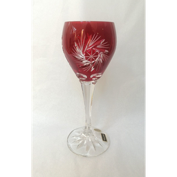 [204784] CRISTAL DE ROCA PINWHEEL-ROJO OSCURO-220 ml-COPA VINO-BOHEMIA CRISTAL