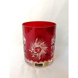 [204787] CRISTAL DE ROCA- PINWHEEL-ROJO OSCURO-320 ml-VASO WHISKY-BOHEMIA CRISTAL