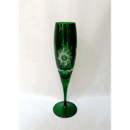 [204791] CRISTAL DE ROCA- PINWHEEL-VERDE OSCURO-190 ml-COPA-BOHEMIA CRISTAL