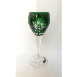 [204785] CRISTAL DE ROCA- PINWHEEL-VERDE OSCURO-220 ml-COPA VINO-BOHEMIA CRISTAL