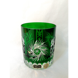 [204788] CRISTAL DE ROCA- PINWHEEL-VERDE OSCURO-320 ml-VASO WHISKY-BOHEMIA CRISTAL