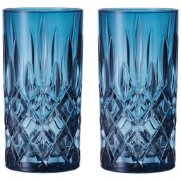 [207643] NOBLESSE-VINTAGE BLUE-395 ml-2 VASOS LARGOS-NACHTMANN