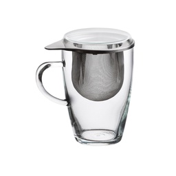 [907407] TEA AND COFFEE-0-350 ml-TAZA DE TE Y COLADOR LYRA BOHEMIA CRISTAL
