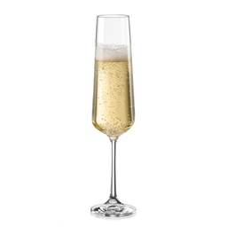 [202551] SANDRA -0-220 ml-6 CHAMPAGNE FLAUTA BOHEMIA CRISTAL