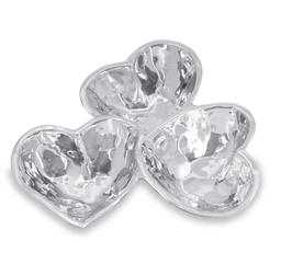 [204934] SOHO-PLATEADO-27 cm-FUENTE TRES CORAZONES BEATRIZ BALL