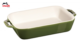 [204505] STAUB CERAMIC-VERDE ALBAHACA-20x16 cm-FUENTE PARA GRATINAR PEQUEÑA
