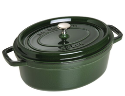 [201475] STAUB-HIERRO FUNDIDO-VERDE ALBAHACA-23 cm-COCOTTE OVALADO