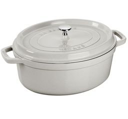 [204344] STAUB-HIERRO FUNDIDO-BLANCO -37 cm-COCOTTE OVALADO