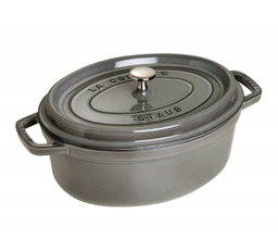 [204366] STAUB-HIERRO FUNDIDO-GRIS GRAFITO-29 cm-COCOTTE OVALADO
