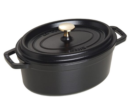 [204467] STAUB HIERRO FUNDIDO-NEGRO-23 cm-COCOTTE OVALADO