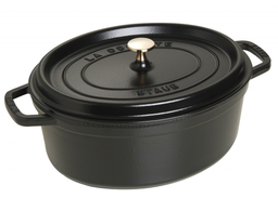 [204484] STAUB HIERRO FUNDIDO-NEGRO-31 cm-COCOTTE OVALADO