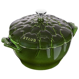 [206046] STAUB-HIERRO FUNDIDO-VERDE ALBAHACA-22 cm-COCOTTE ALCACHOFA CON 