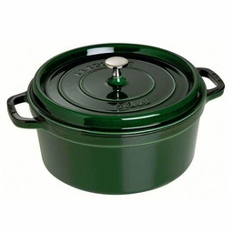 [206047] STAUB-HIERRO FUNDIDO-VERDE ALBAHACA-28 cm-COCOTTE REDONDO