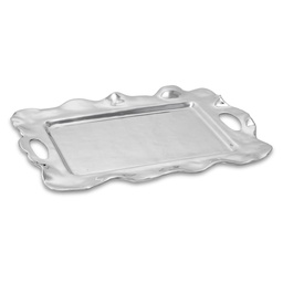 [204893] VENTO-PLATEADO-50x37 cm-BANDEJA REBECCA RECTANGULAR CON AGARRADO BEATRIZ BALL