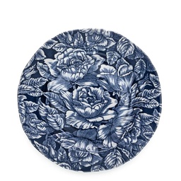[205081] BURLEIGH-INK BLUE HIBISCUS-19 cm-PLATO PANERO