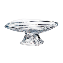[203664] FACET-0-32 cm-TORTERA CON PIE-C CRISTAL DE BOHEMIA