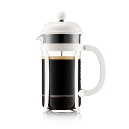 [206247] CHAMBORD-BLANCO ACERO INOX BOROSILICATO-1L-PRENSA DE CAFE 8 TAZAS-BODUM
