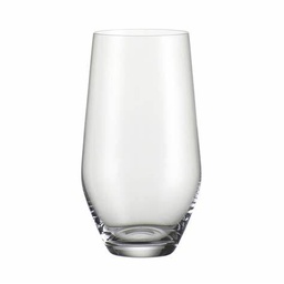 [207032] LIBERA-0-420 ml-6 VASO LARGO-BOHEMIA CRISTAL