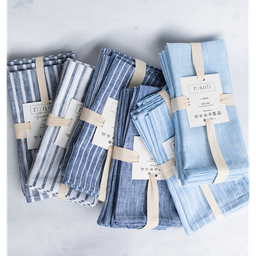 [206019] MAOLI-LINO-AZUL RAYA MICRO DELGADAS-0-SET DE 6 SERVILLETAS