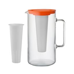 [207420] SIMAX-NARANJA-2.5 L-JARRA CON TAPA PLASTICA E INSERTO-BOHEMIA CRISTAL