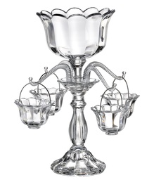 [207477] CRISTAL-0-455 ml-FLORERO 4 BRAZOS-C CRISTAL DE BOHEMIA