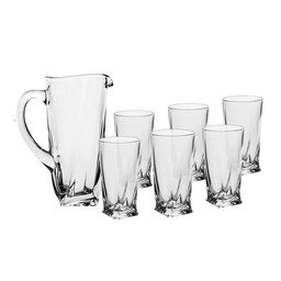 [207562] QUADRO-0-7-SET 6 + 1 JARRA-CRYSTALITE BOHEMIA CRISTAL
