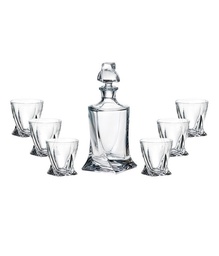 [207564] QUADRO-0-7 pza-SET 6 + 1 LICOR-C CRISTAL DE BOHEMIA